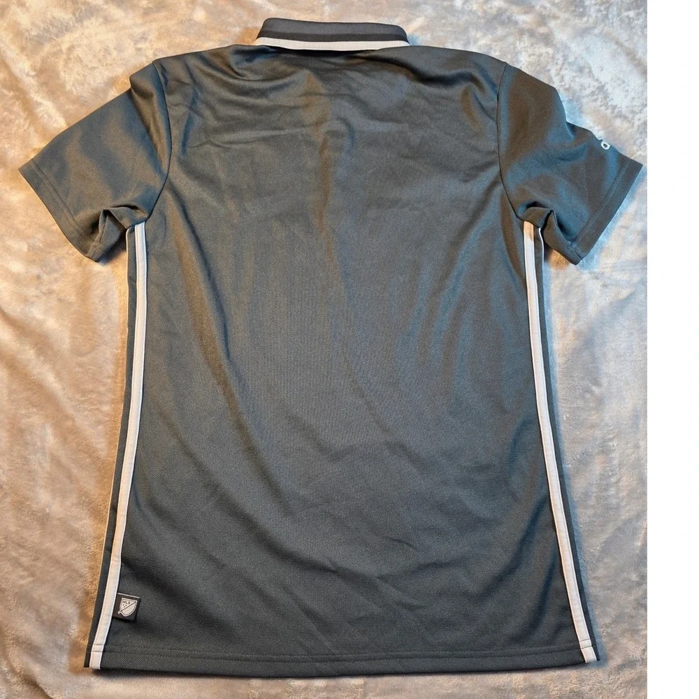 Adidas FC‎ Dallas Polo Shirt Mens Small Grey Climalite MLS Soccer